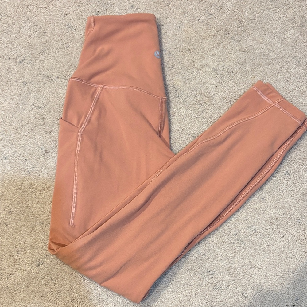 Lululemon peach color align leggings size 2
